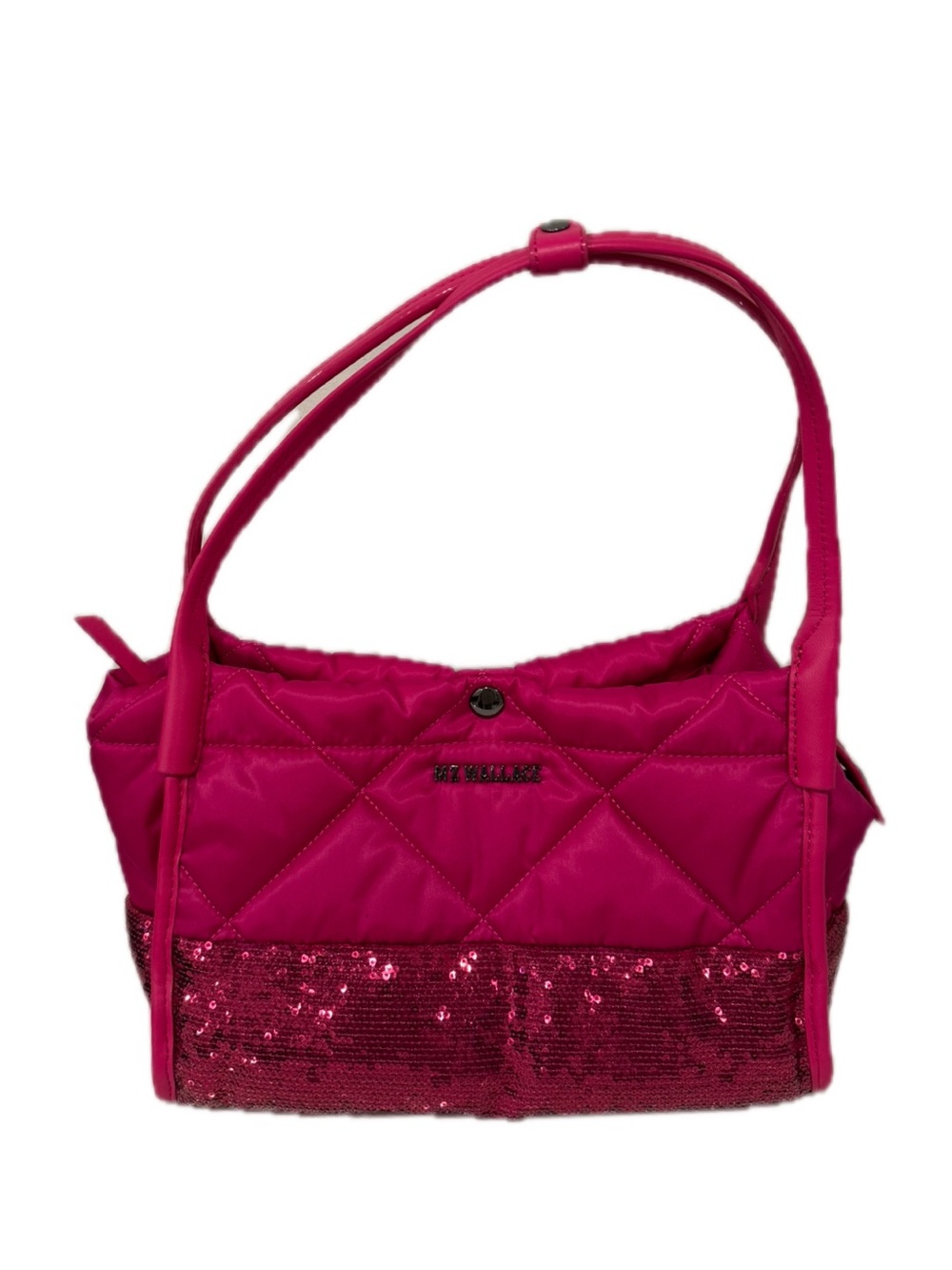 MZ Wallace Pink Quilted Sequin Shoulder Crossbody Bag